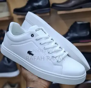 Original Triple White Lacoste Casual Leather Sneakers