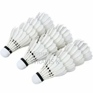 12 Pieces Badminton Game Goose Feathers Shuttlecock