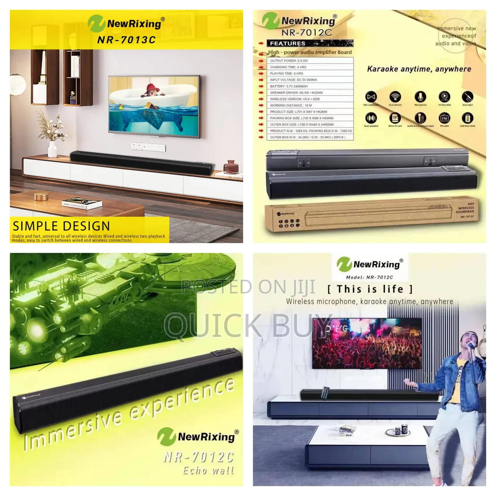 Newrixing Nr-7012c Tv Sound Bar