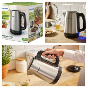 Stainless Steel Electric Kettle (1.7 L, Hd9350, Silver)