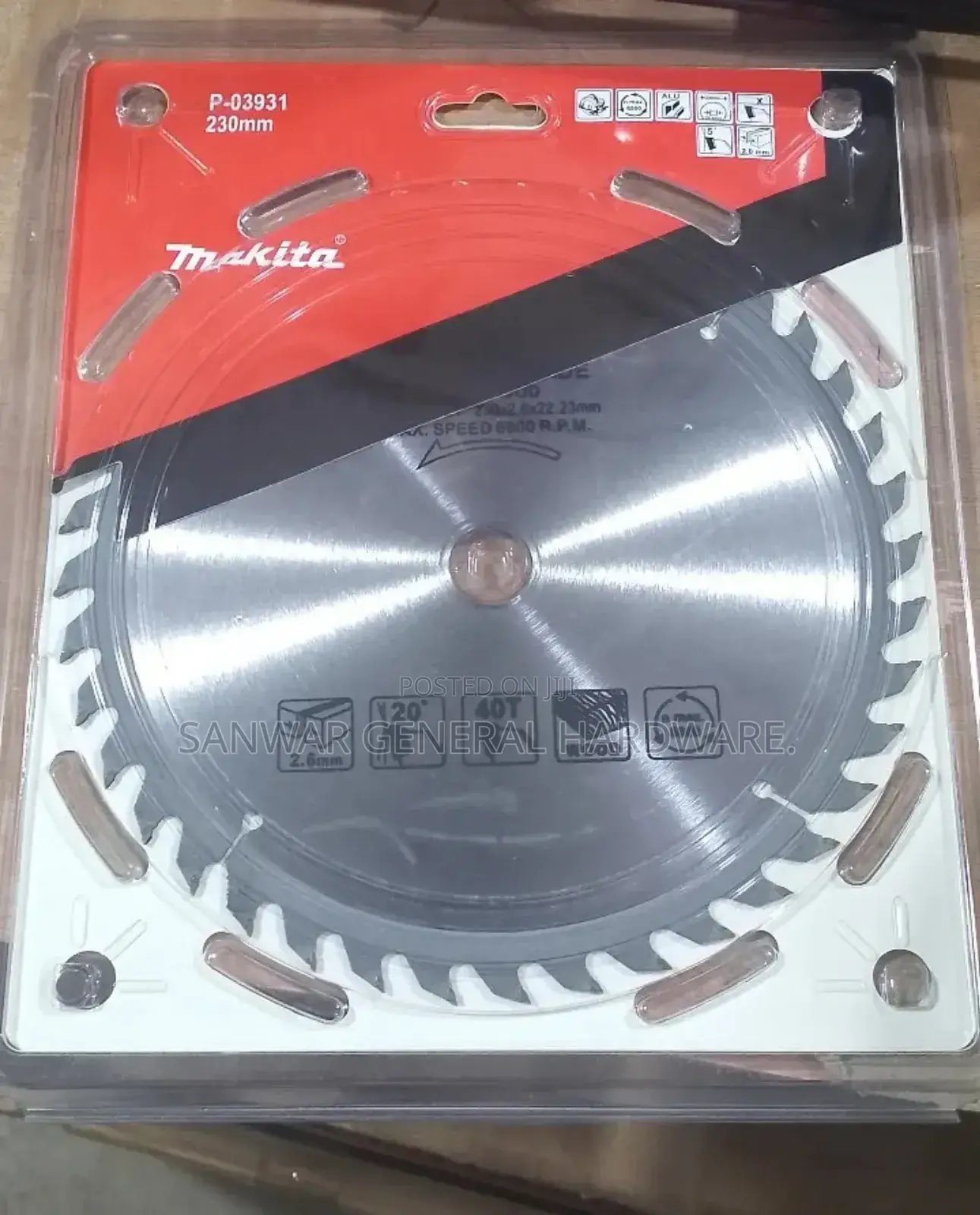 9" Makita Wood Blades(230mm) -40teeth