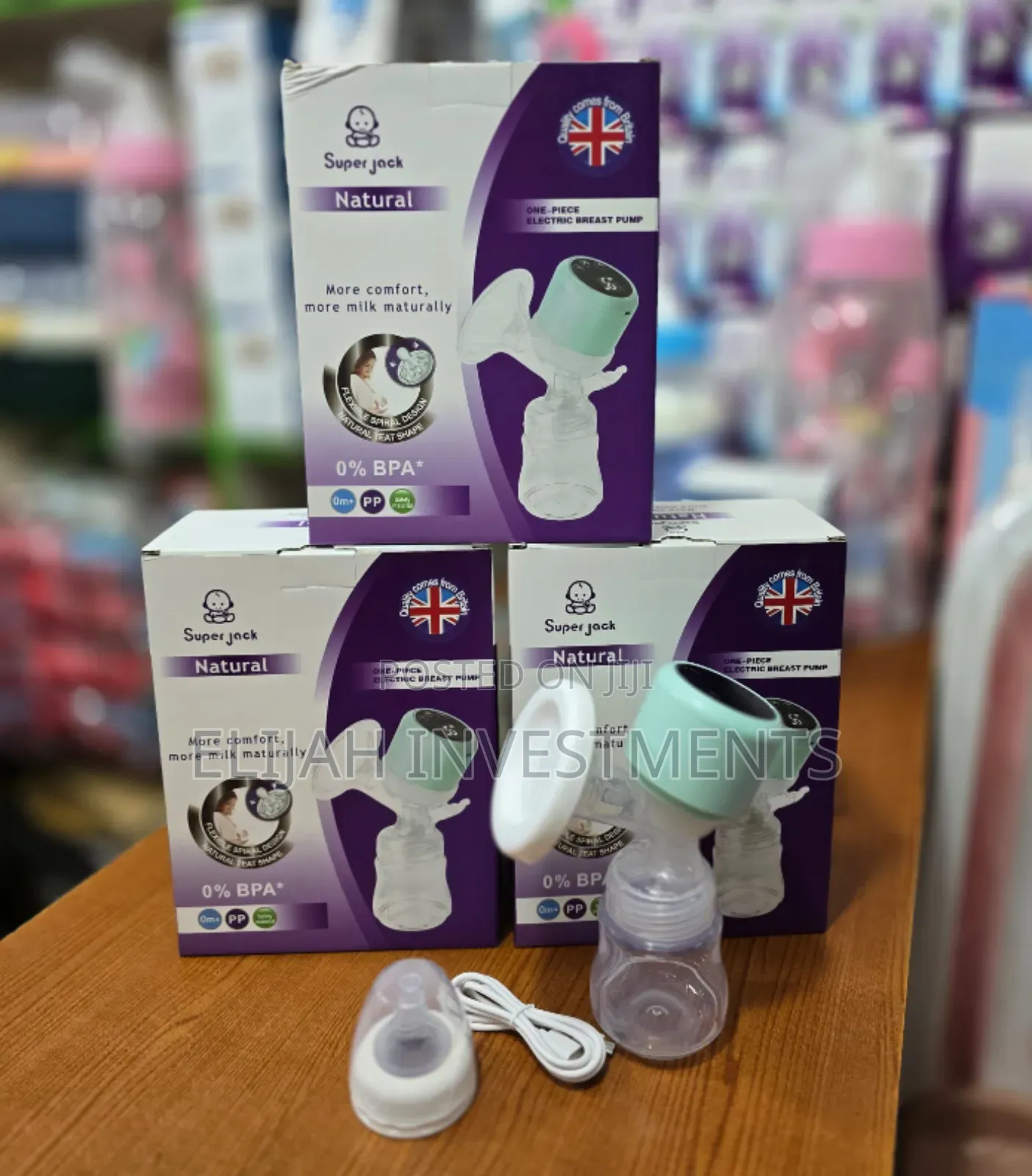 Super Jack Single Natural Rechargeable Breast Milk Pump
