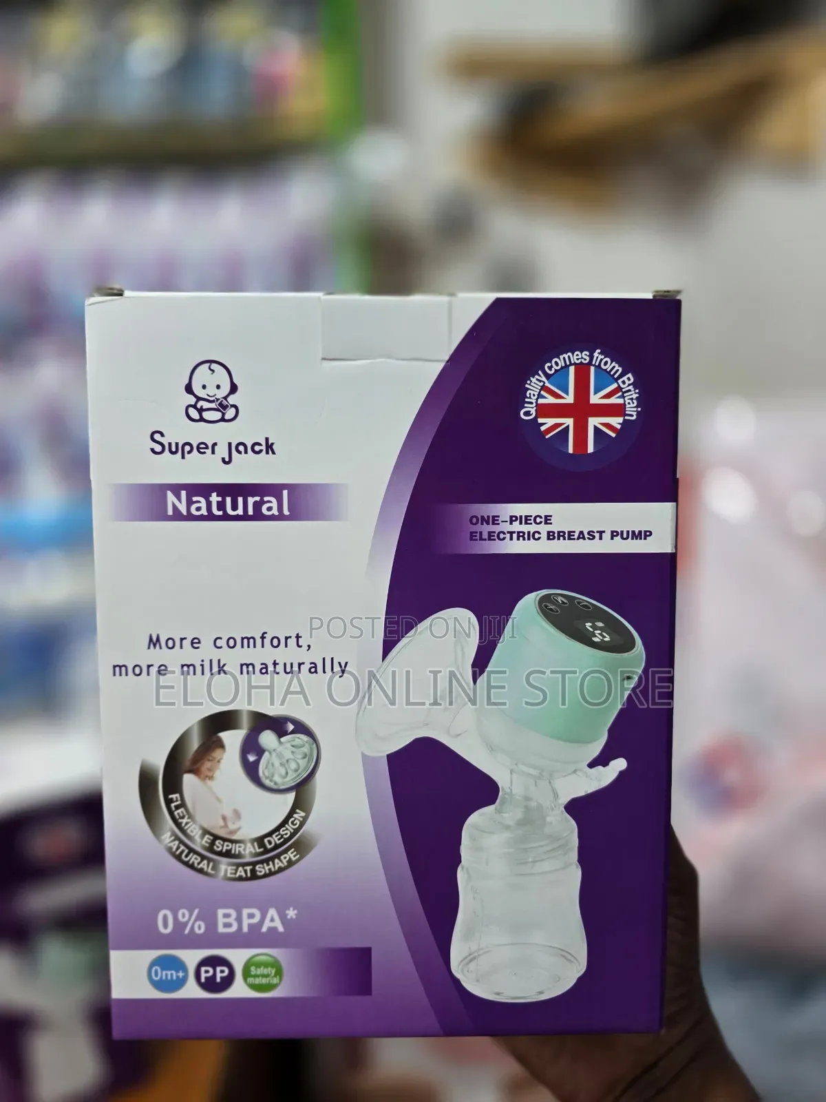 Super Jack Single Natural Rechargeable Breast Milk Pump