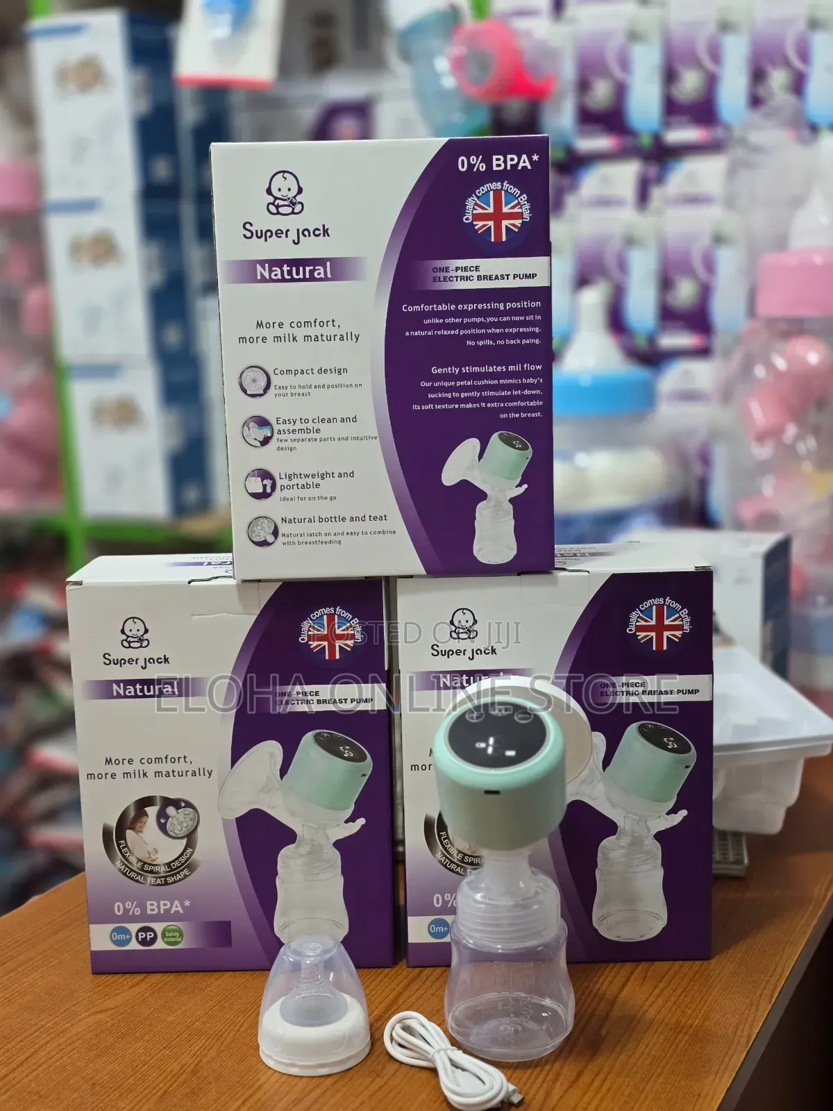 Super Jack Single Natural Rechargeable Breast Milk Pump
