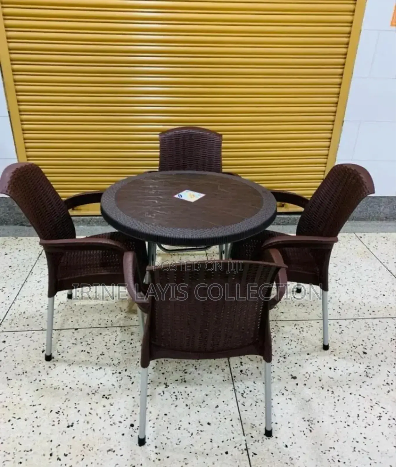 A Set of Restaurant Plastic Table and Chair