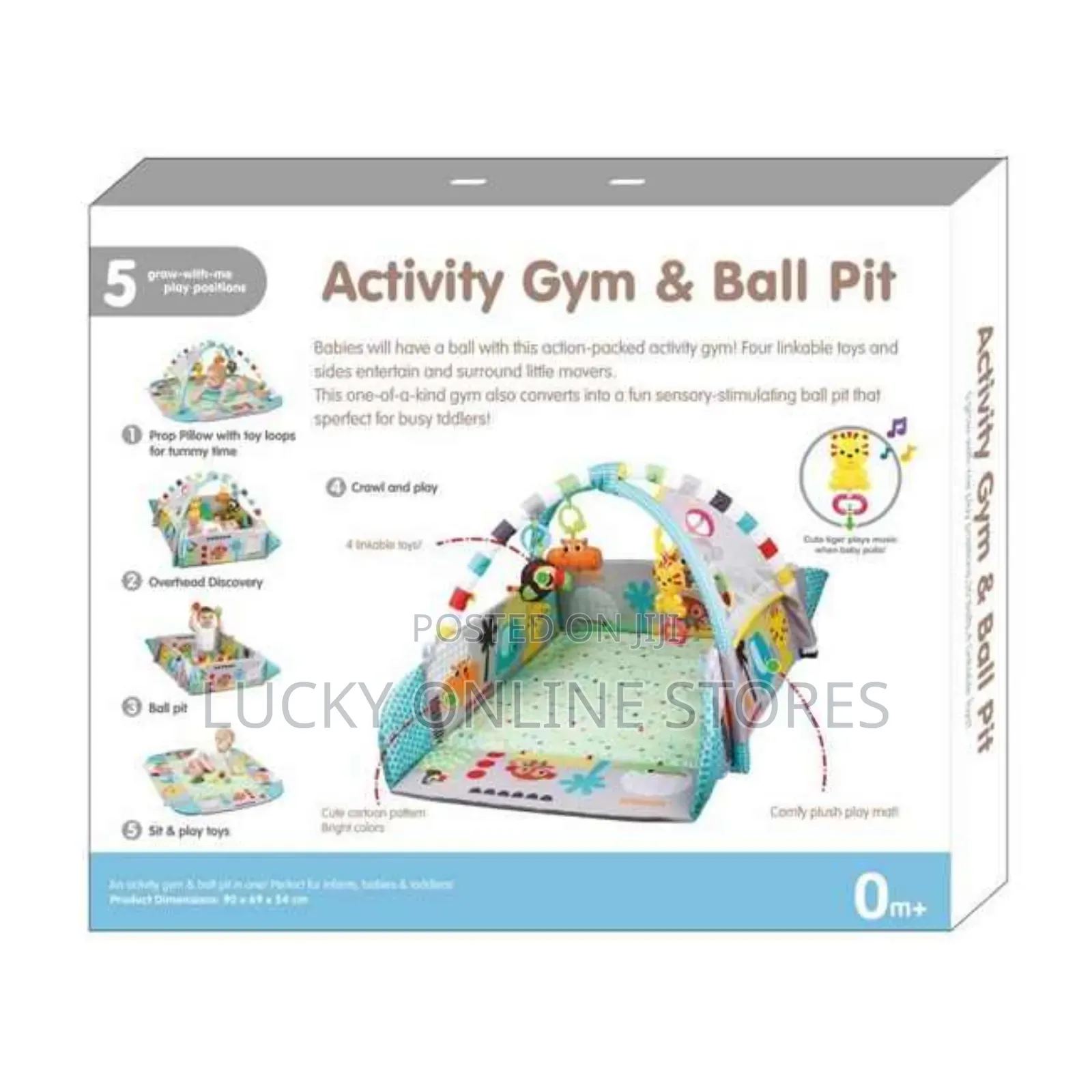5in1 Soft Ball Gym Activity Music Crawling Mat for Baby