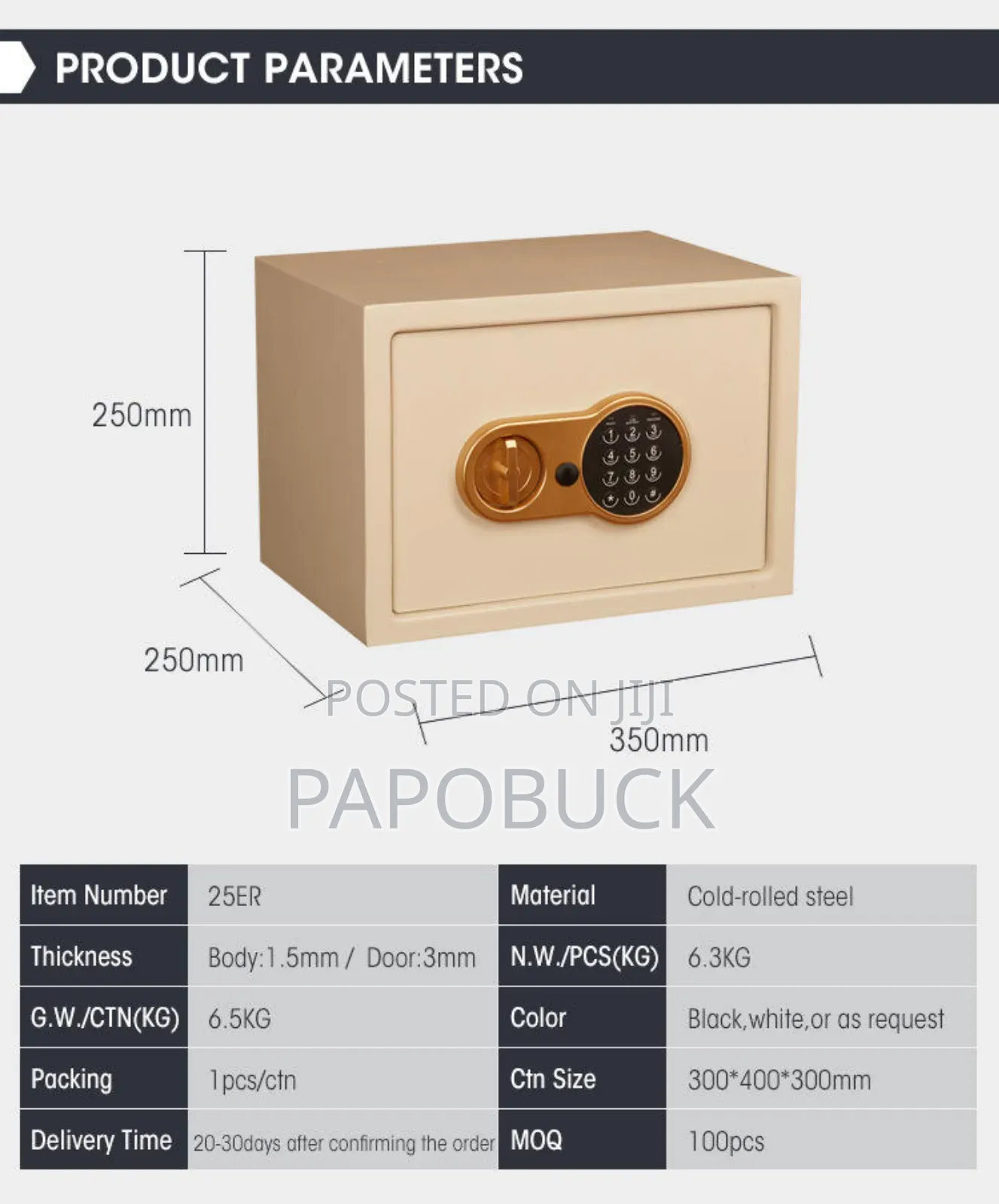 Ajf Security Safe Cash Box