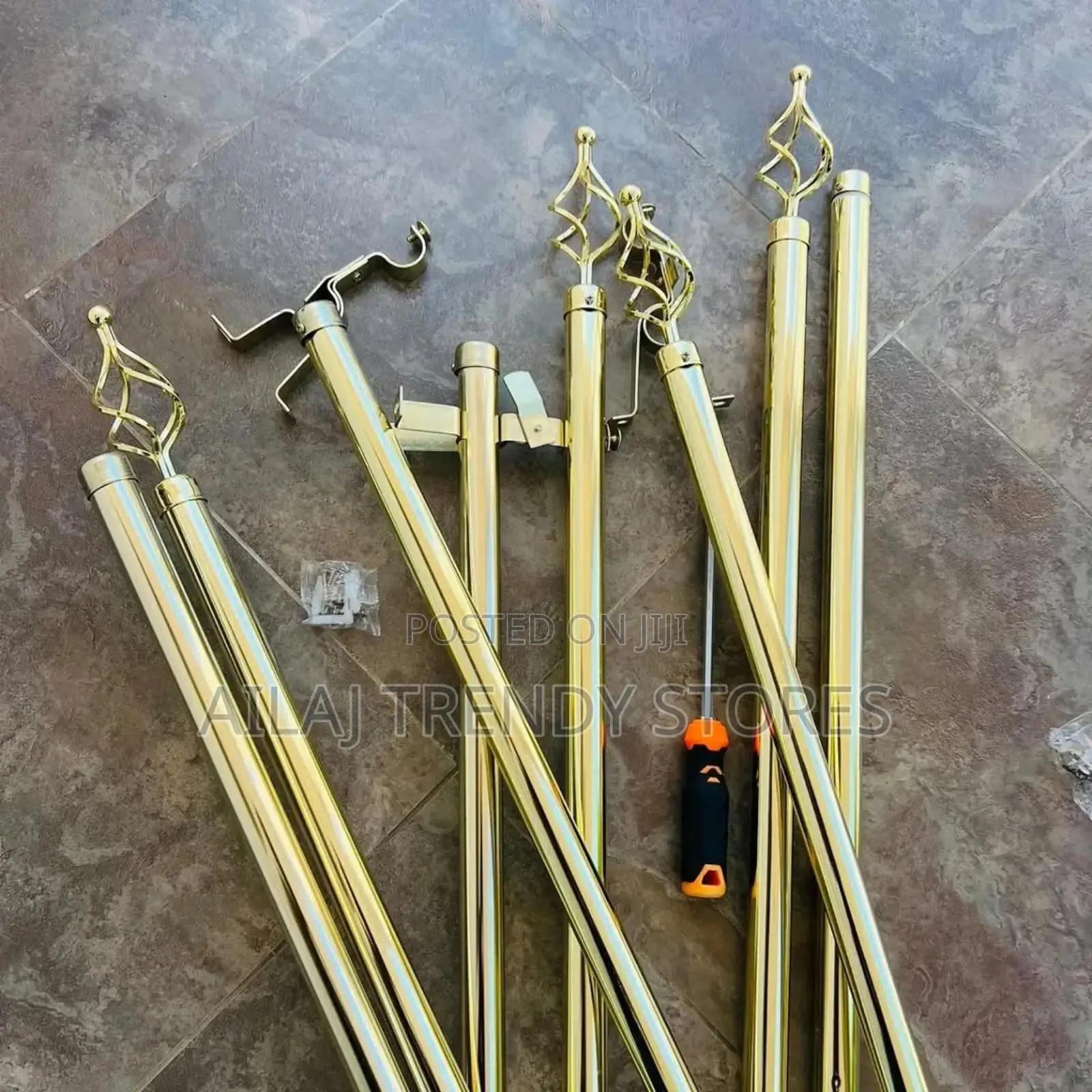 Metallic Curtain Rods Per Metre