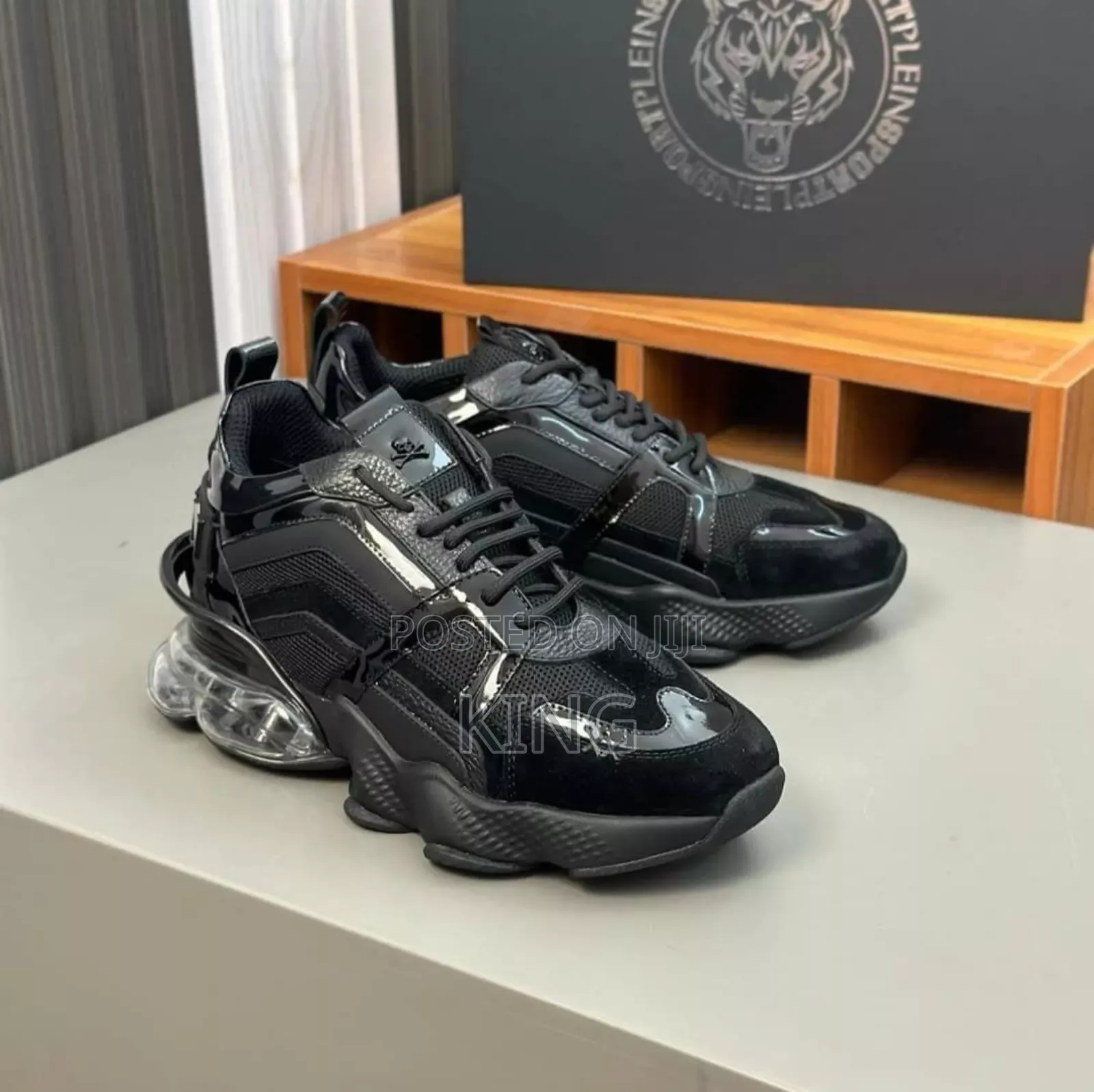 Black Philipp Plein Runner Wonderwall Sneakers