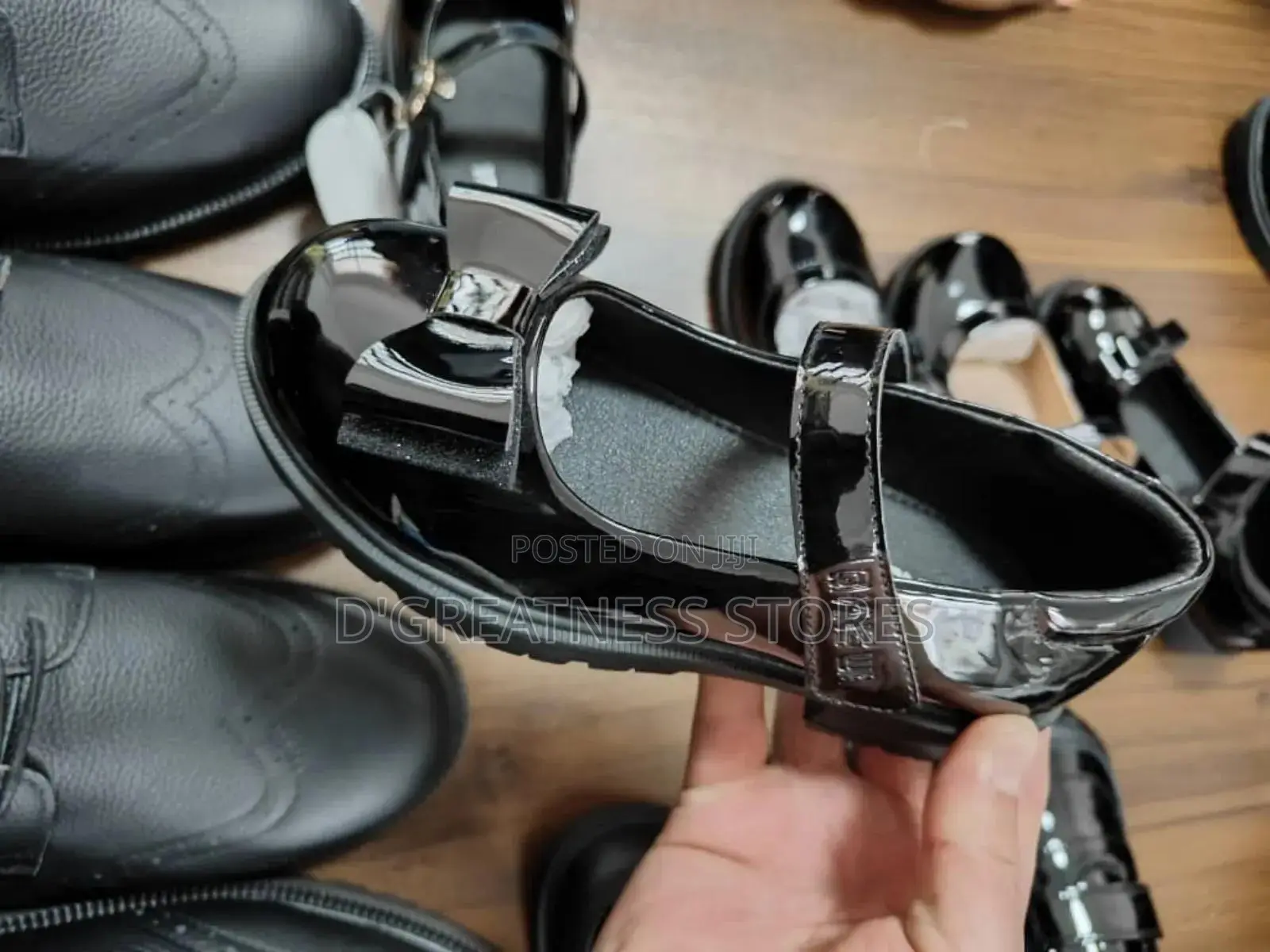 Girls Black School Shoes