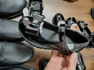 Girls Black School Shoes