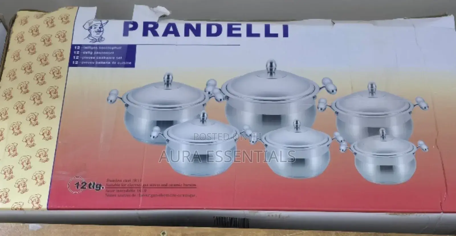 Prandelli 12-Piece Stainless Steel Cookware Set