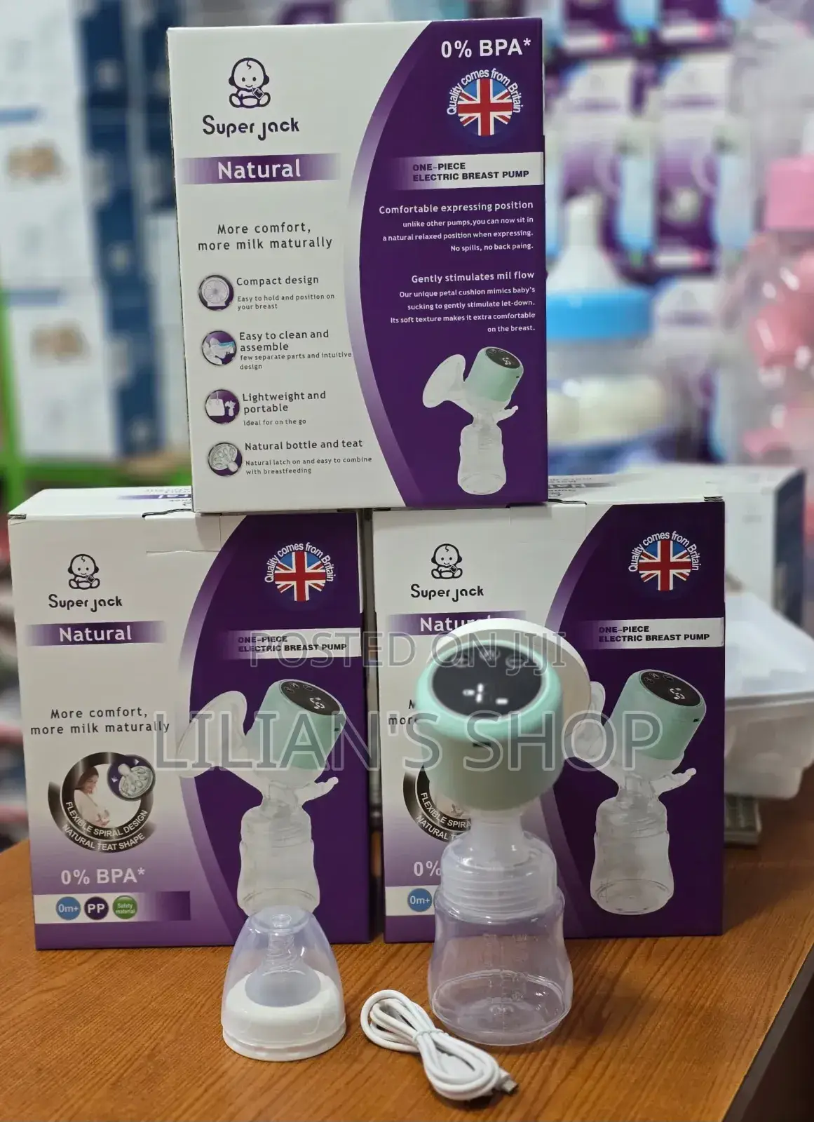 Super Jack Single Natural Rechargeable Breast Milk Pump