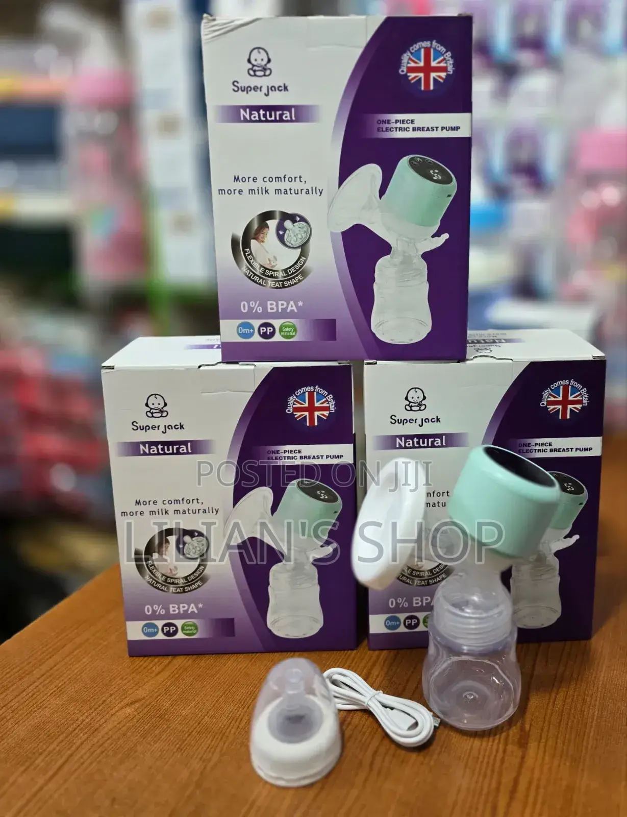 Super Jack Single Natural Rechargeable Breast Milk Pump