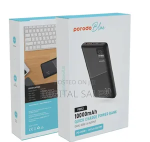 Porodo Blue 10000mah Quick Charger