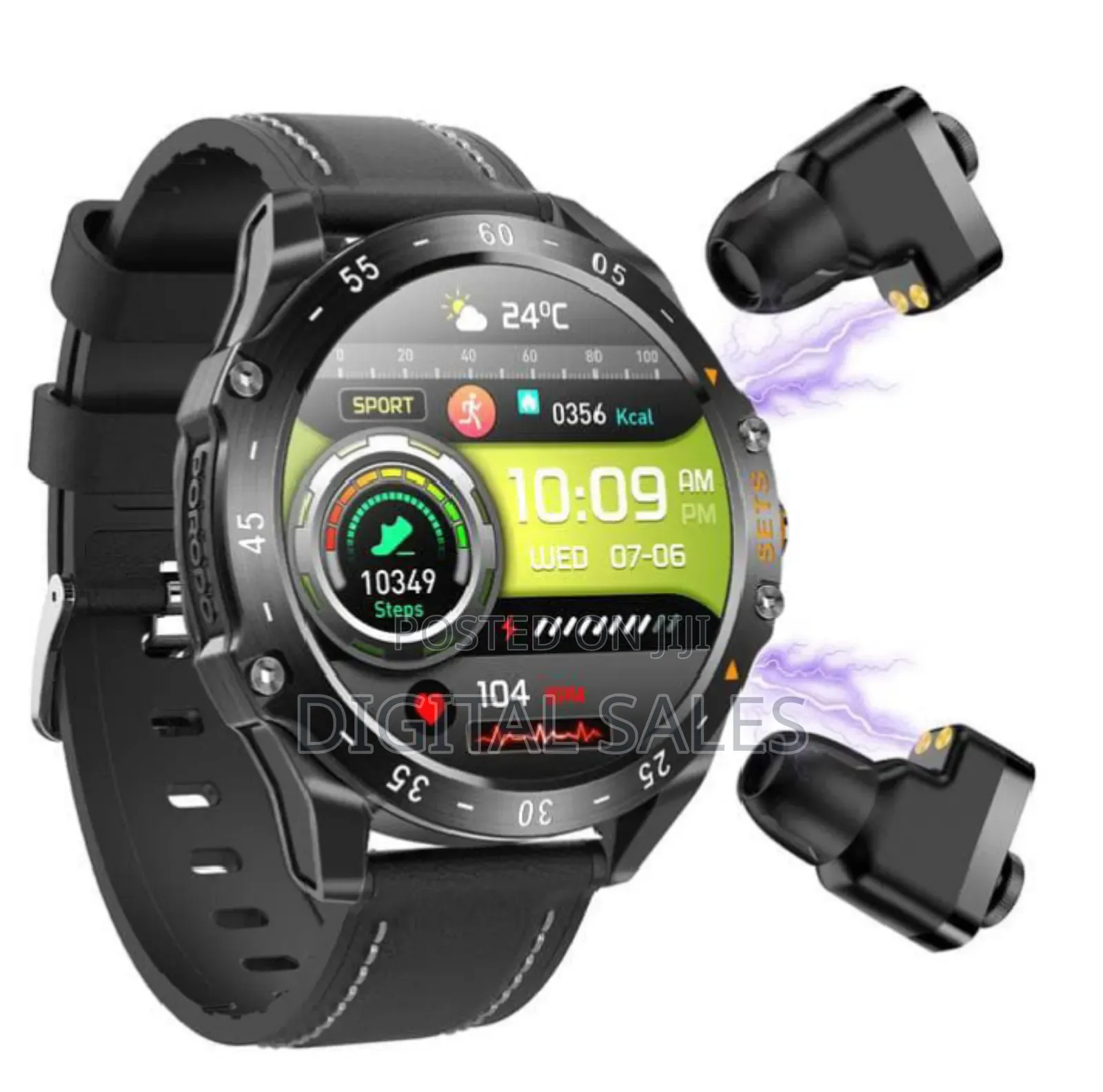 Porodo Hype Smart Watch With Earbuds