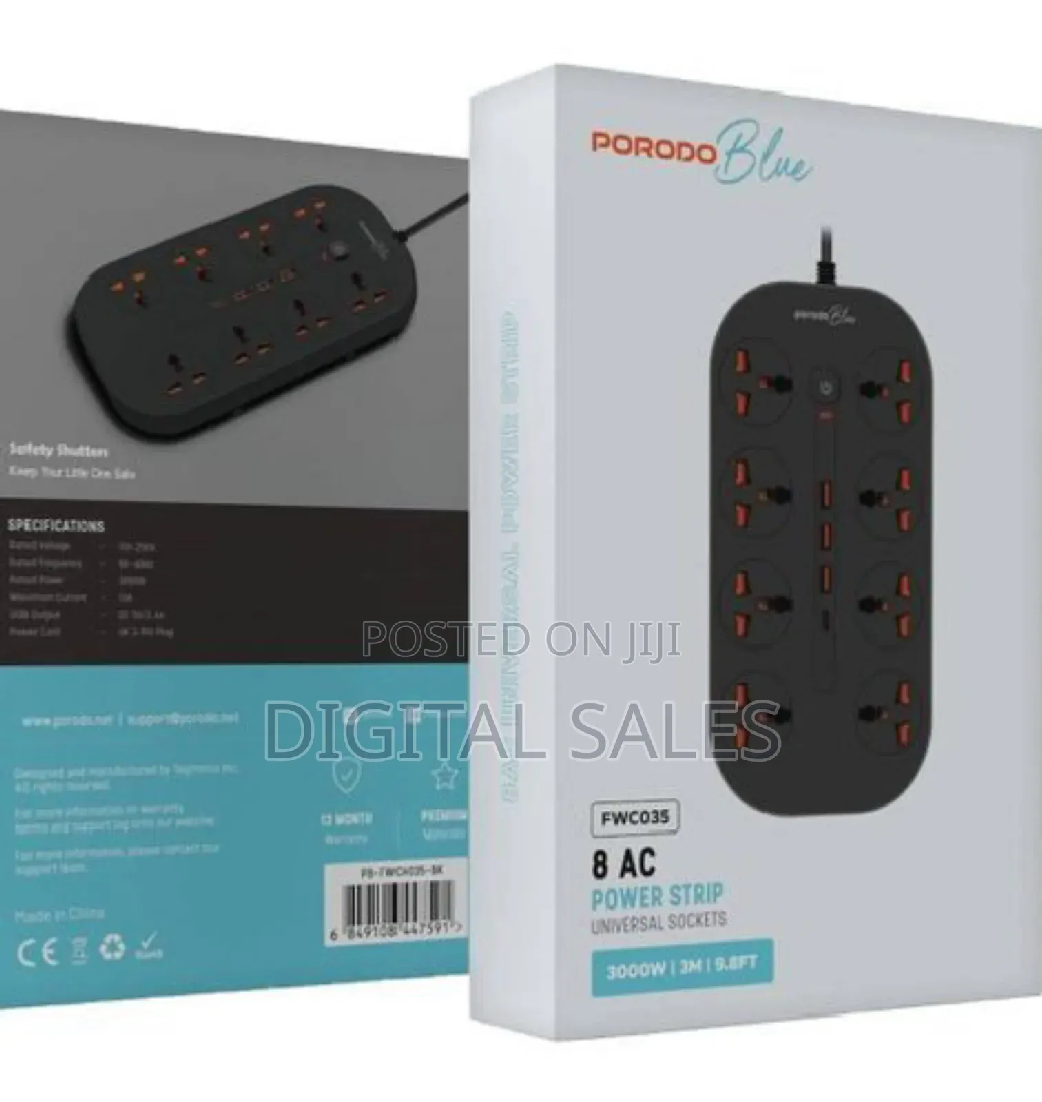 Best Quality Porodo Power Strip Universal Socket