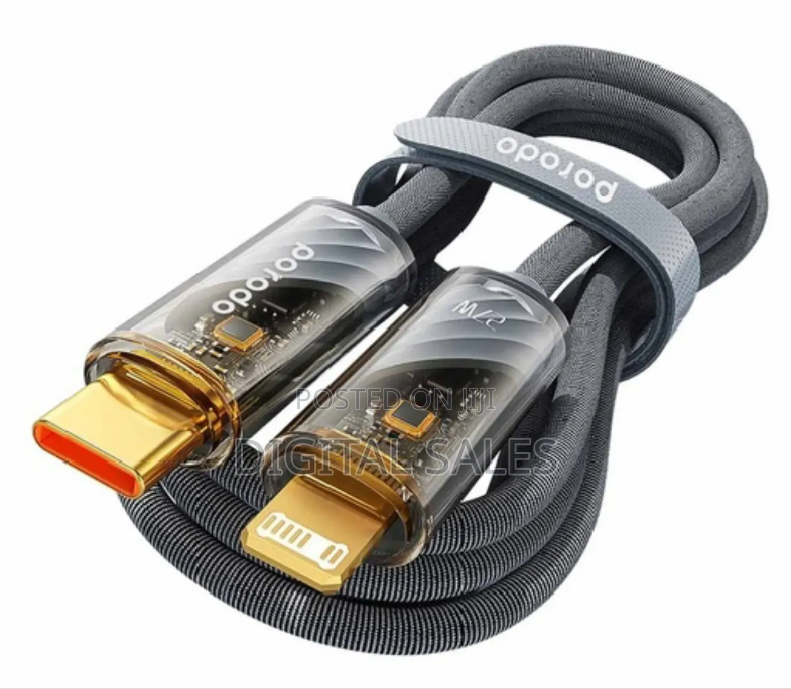Porodo Braided 27w Pd C to Lightning Cable