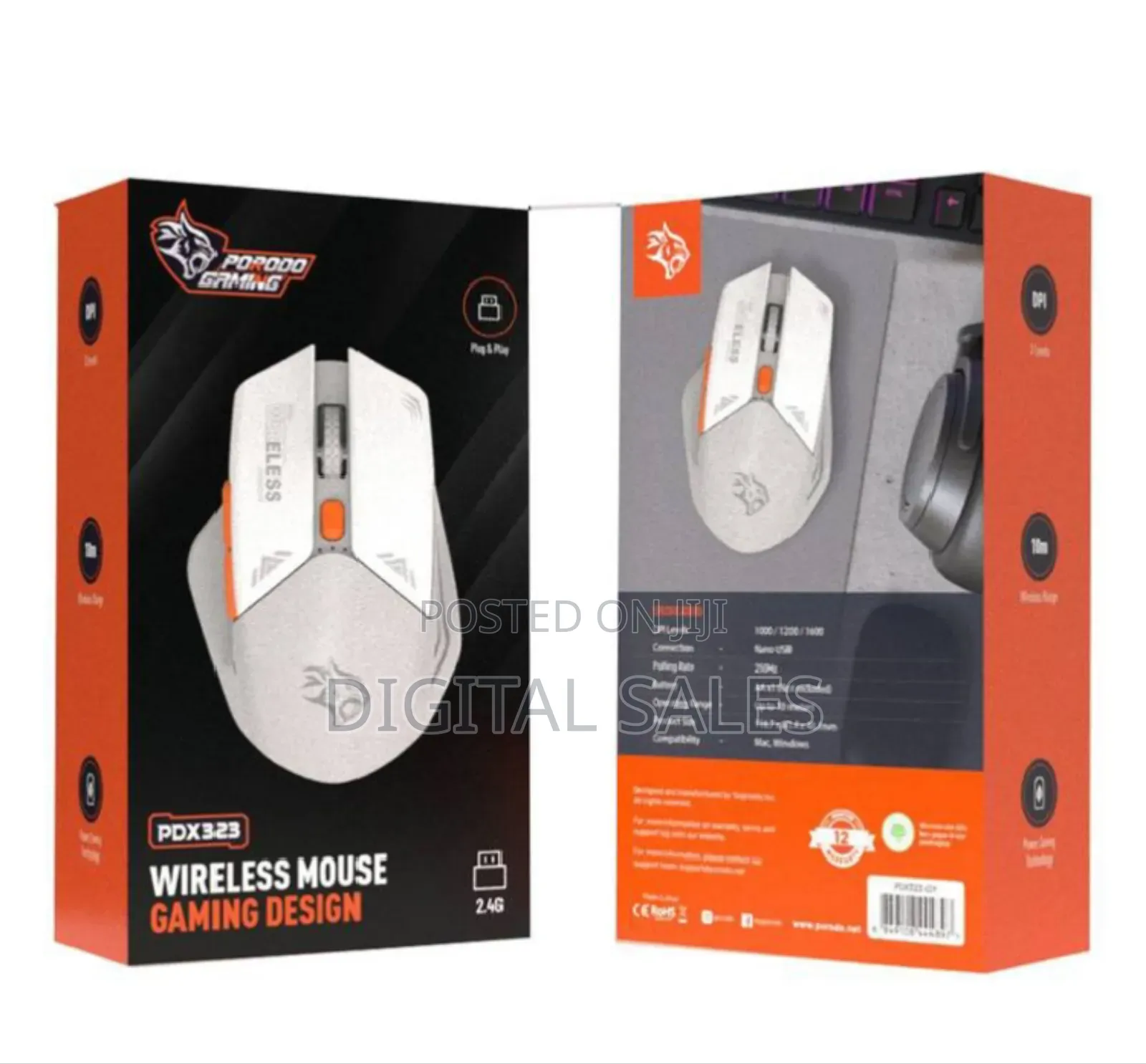 Porodo Wireless Mouse Gaming Design (Pdx323)