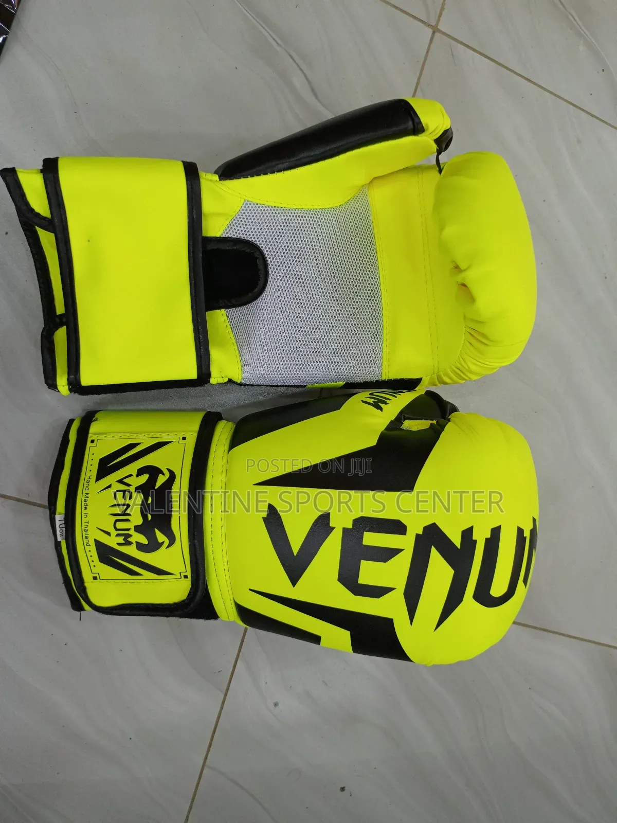 Lemon Green Boxing Gloves Leather Original Material