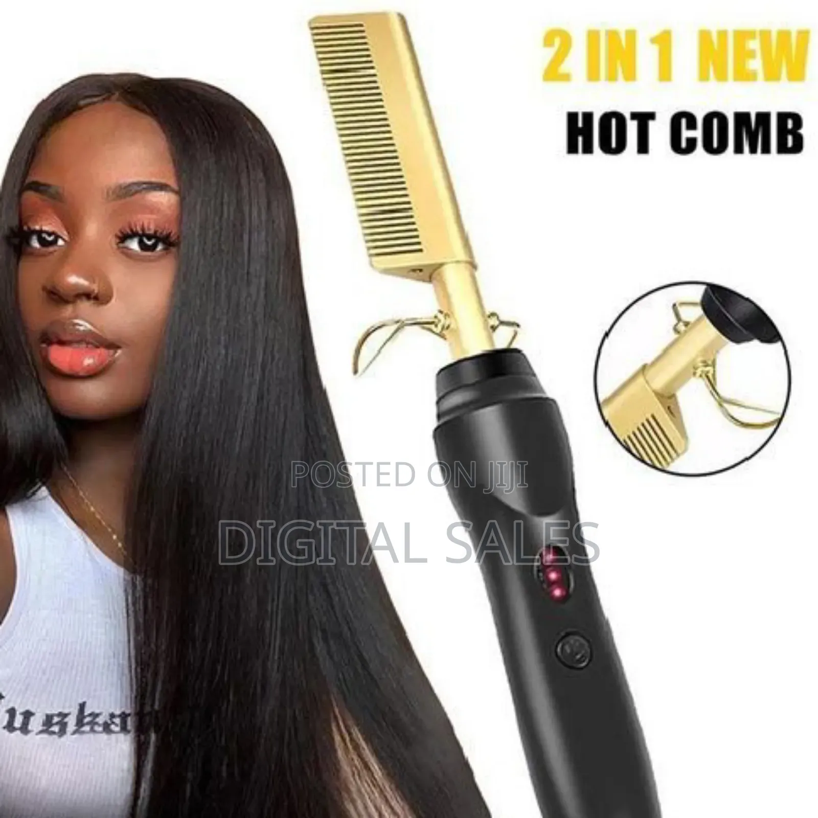 Roll and Straight Dual Use Perm Stick Electric Hair Comb
