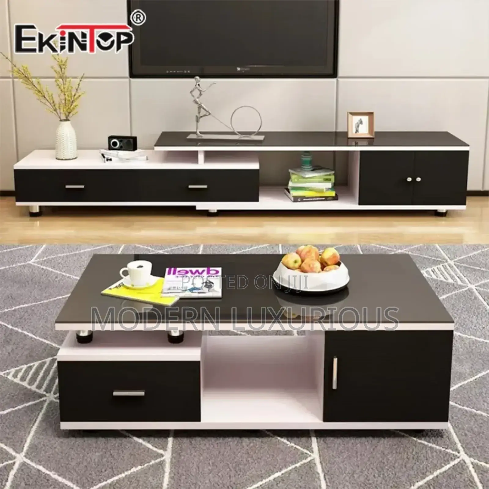 •
It’S a Wooden Center Table Designed/ Like Marble
Tv Stand/