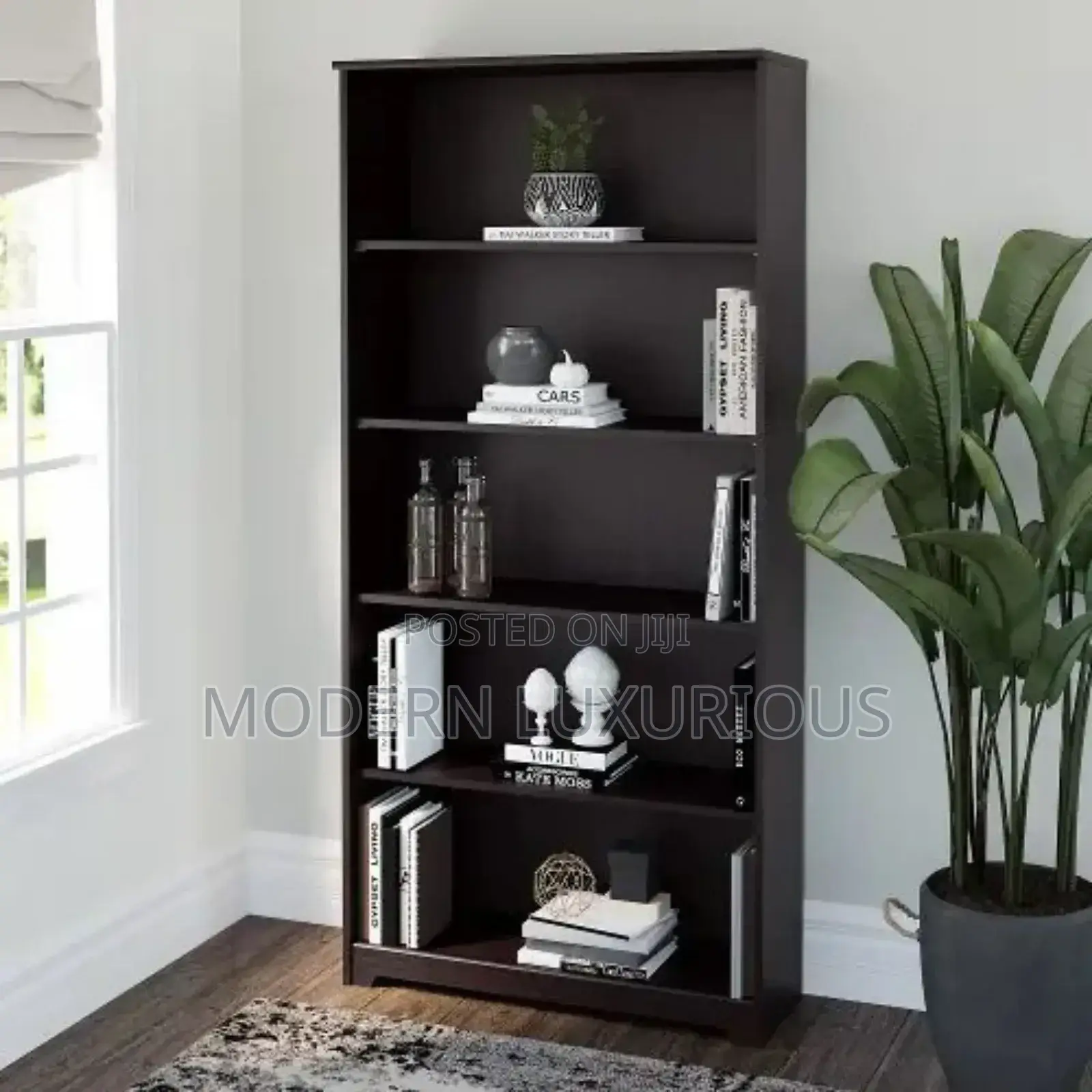 It Features a Sleek Split Width Front and Smooth Book Shelf