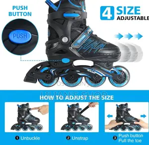 Adjustable Inline Skates for Kids Adults Withprotectivegear