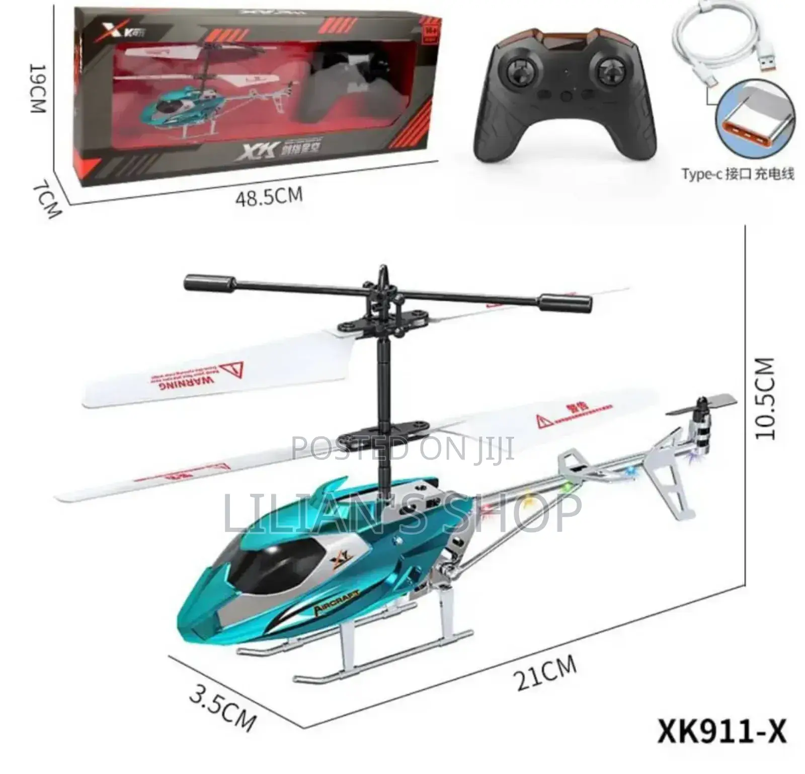 High-Speed 2-Channel Remote Control Helicopter for Kids