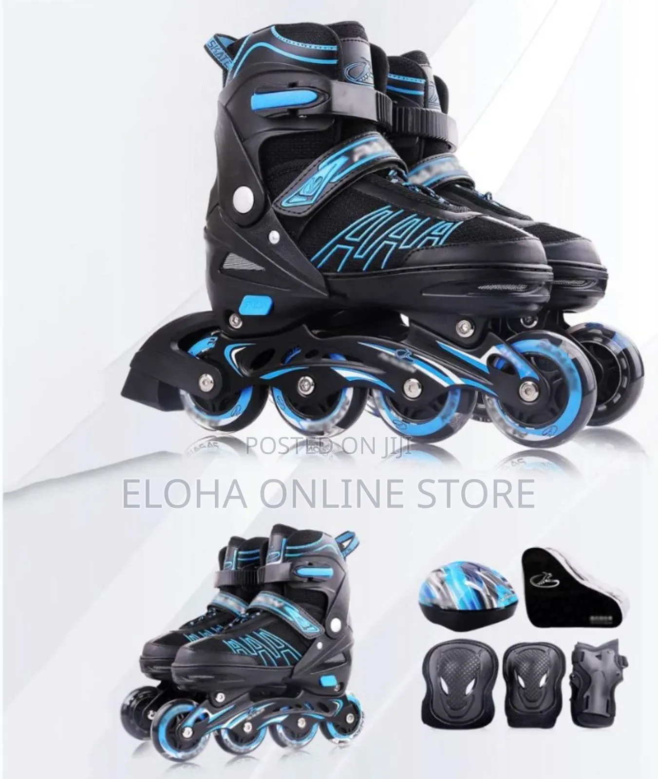 Adjustable Inline Skates for Kidsadults With Protective Gear