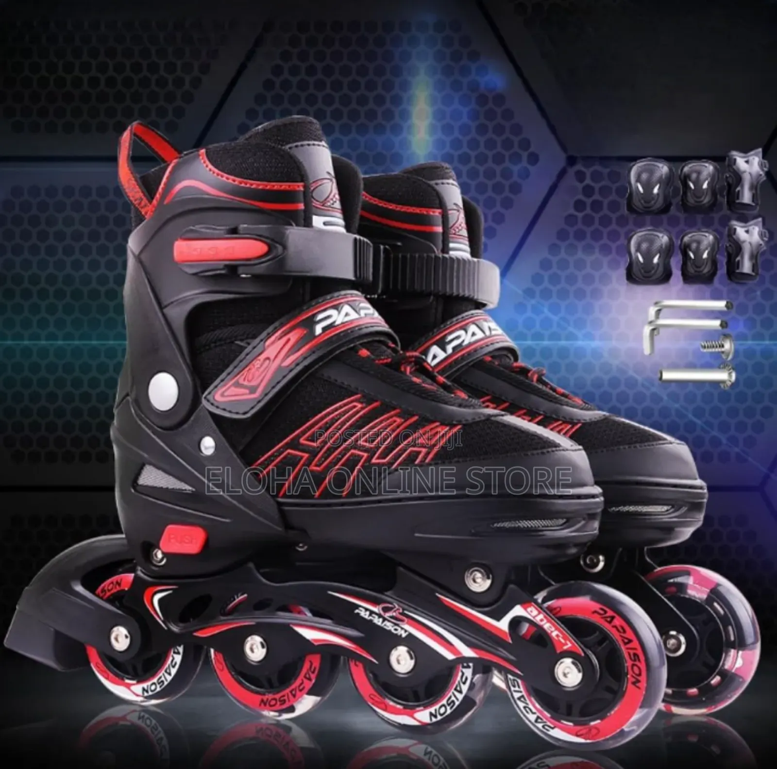 Adjustable Inline Skates for Kidsadults With Protective Gear
