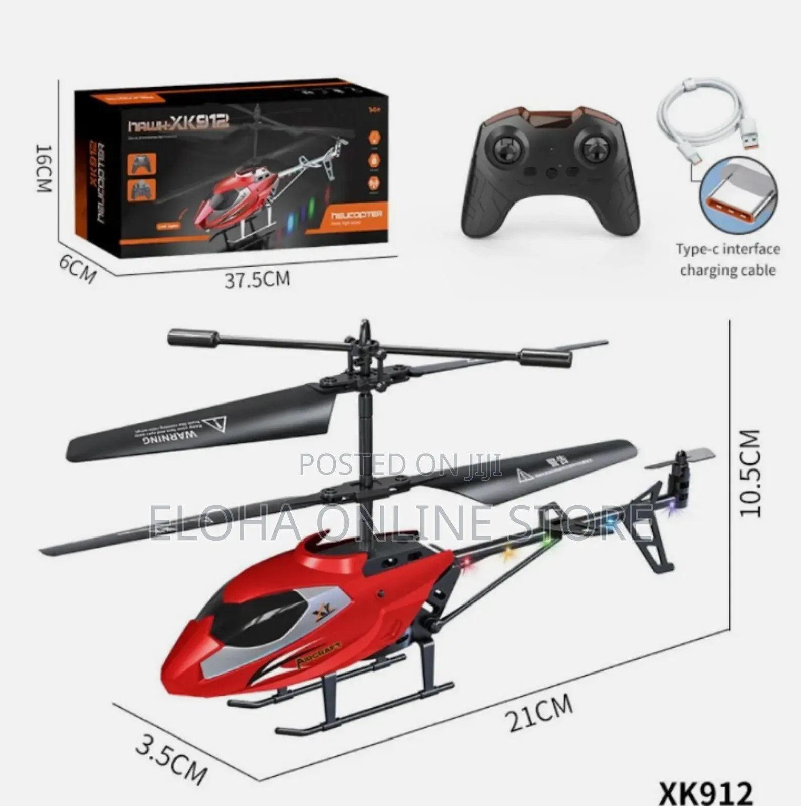High-Speed 2-Channel Remote Control Helicopter for Kids