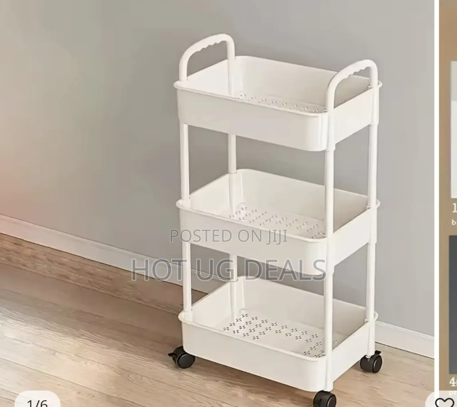 4 Tier Kitchen Rack Organizer Metallic Stand Poles