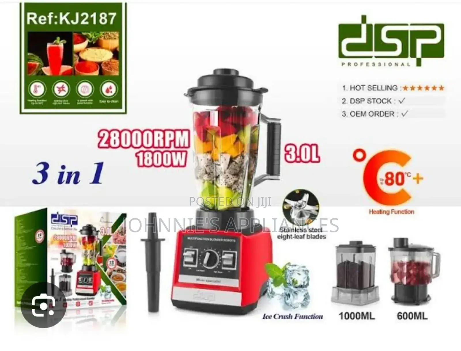DSP Commercial Use Electric Blender 3in1 3l