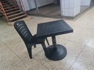 Plastic Table and a Chair for Reading/Dining