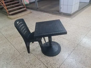 Plastic Table and a Chair for Reading/Dining
