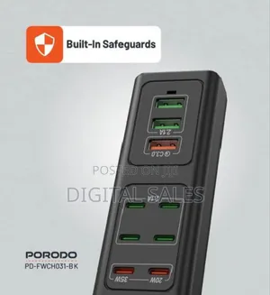 Porodo 85w Multi-Port Usb Charger Hub for Home Office
