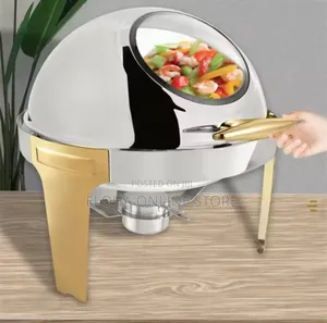 Round Stainless Steel Food Warmer Chaffing Dish