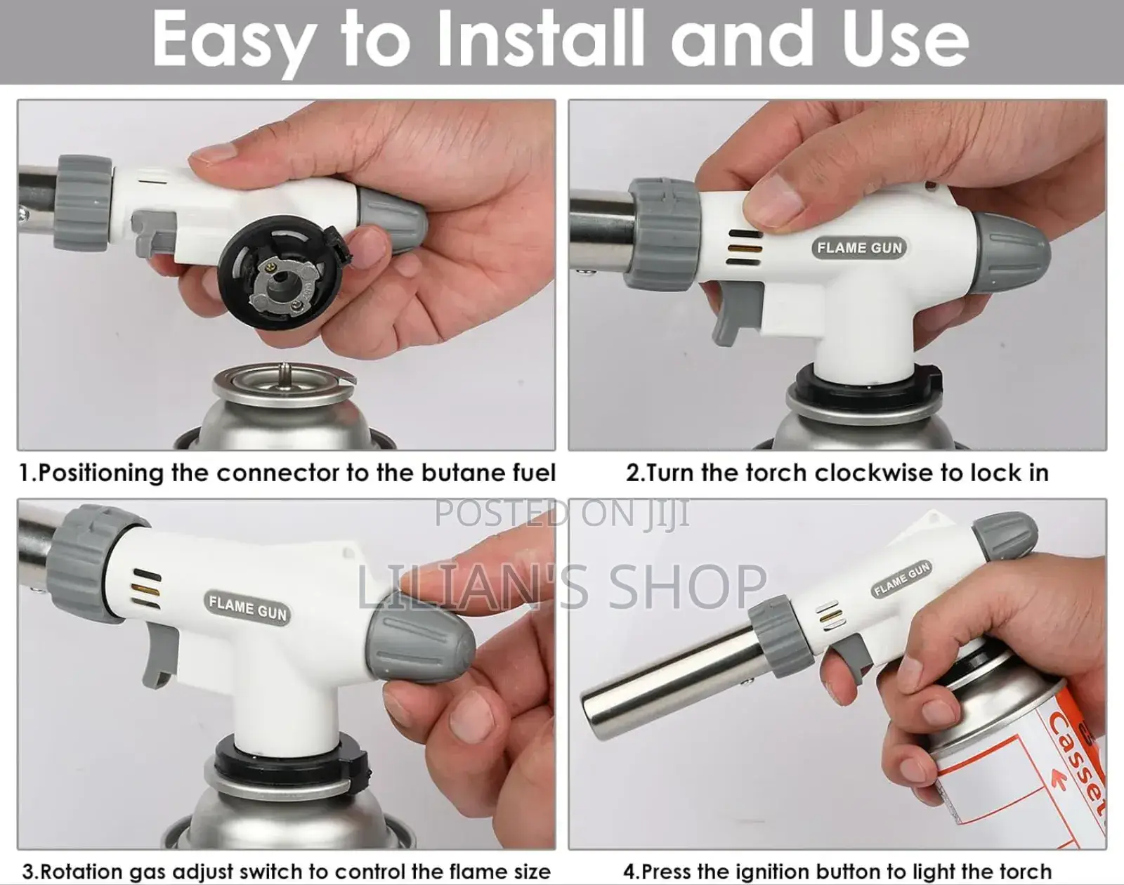 Portable Metal Flame Gun/Butane Torch