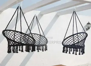 Round Metal Woven Basket Design Hanging Leisure Hammock
