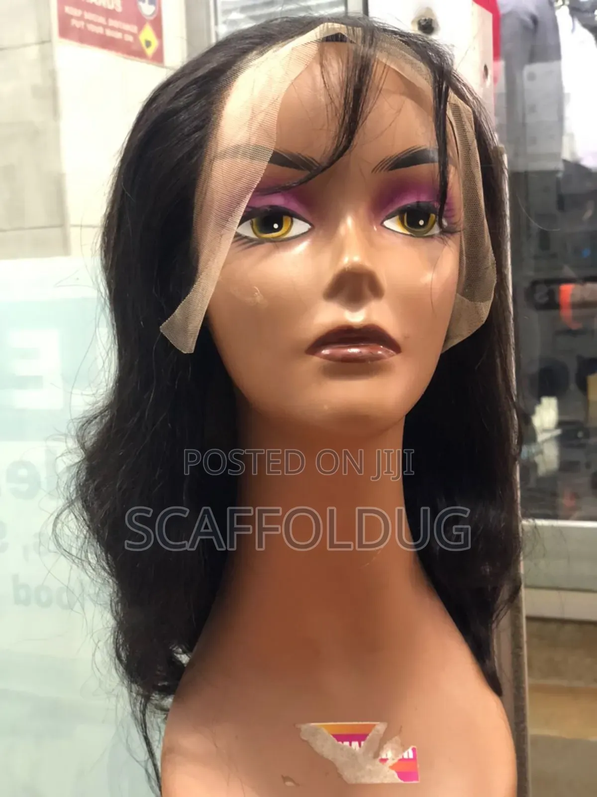 Human Hair Ear to Ear Wig 16"