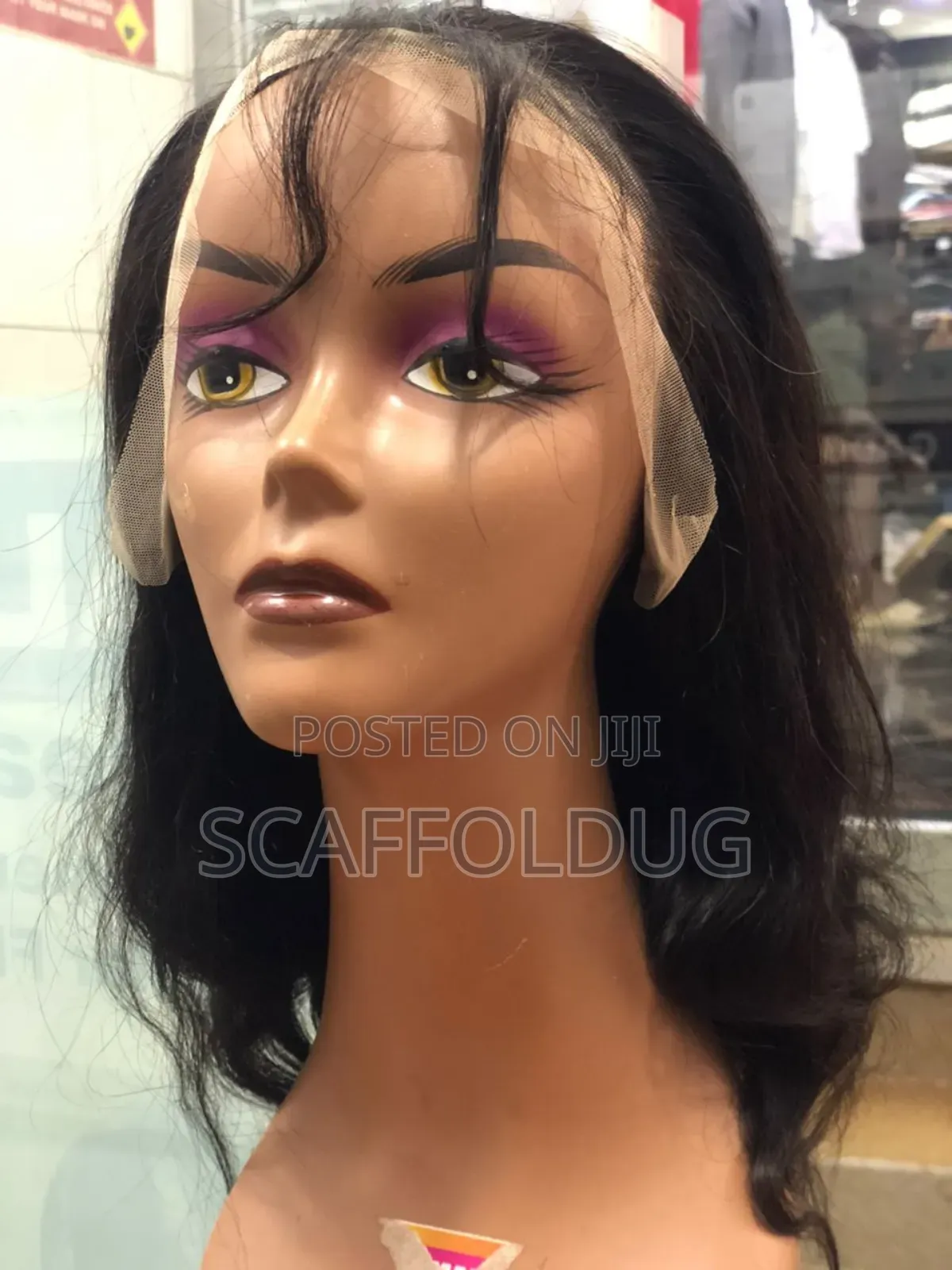 Human Hair Ear to Ear Wig 16"