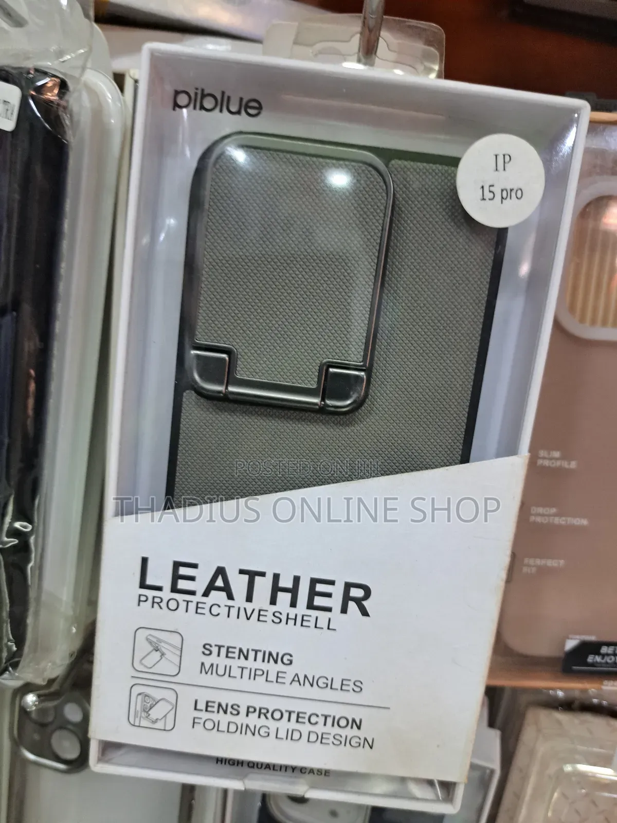 iPhone 15 Pro Super Leather Protective Shell Cover
