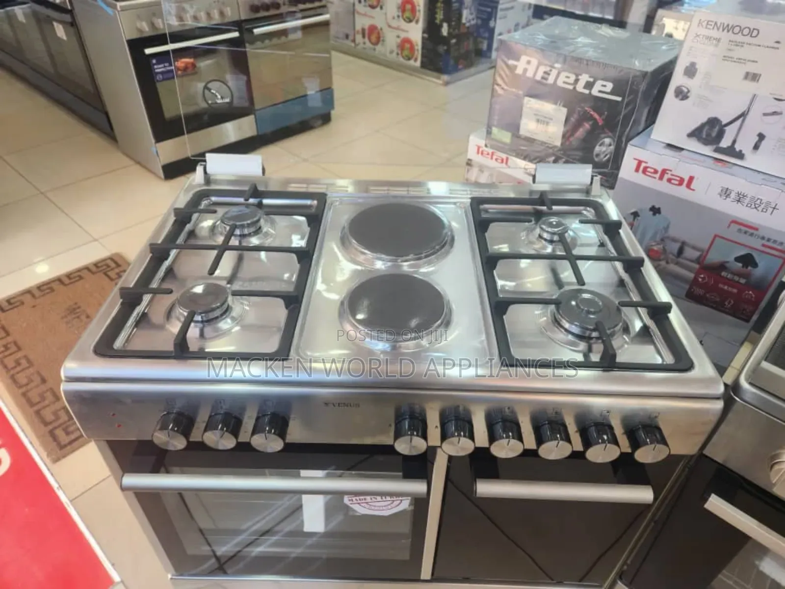 Venus Cooker 90by60cm 4gas Burners 2 Electric Plates