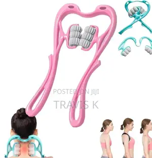 Manual Neck Massager 6 Roller Self Massager