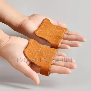 Leather Weight Lifting Training Gloves Palm Protection