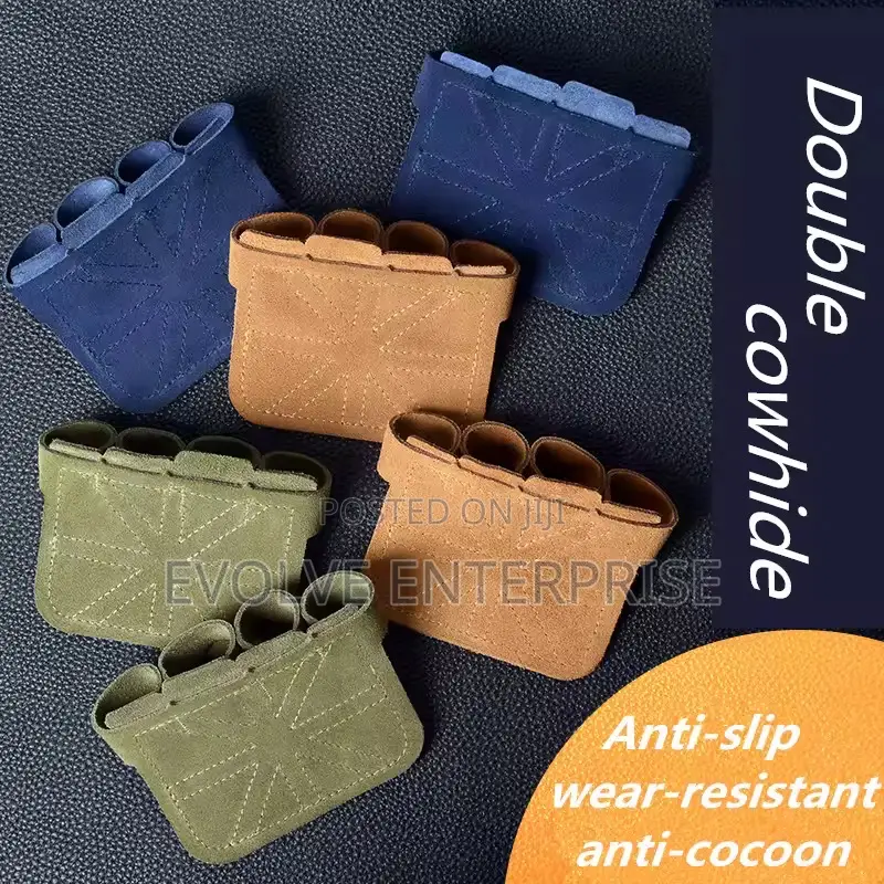 Leather Weight Lifting Training Gloves Palm Protection
