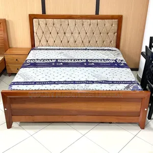 Tufted Mahogany Bed in 5x6