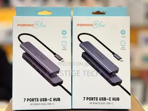 Porodo 7in1 Usb C Hub, Hdmi, Usb-a, Usb-c/ 7 In 1 Type C Hub