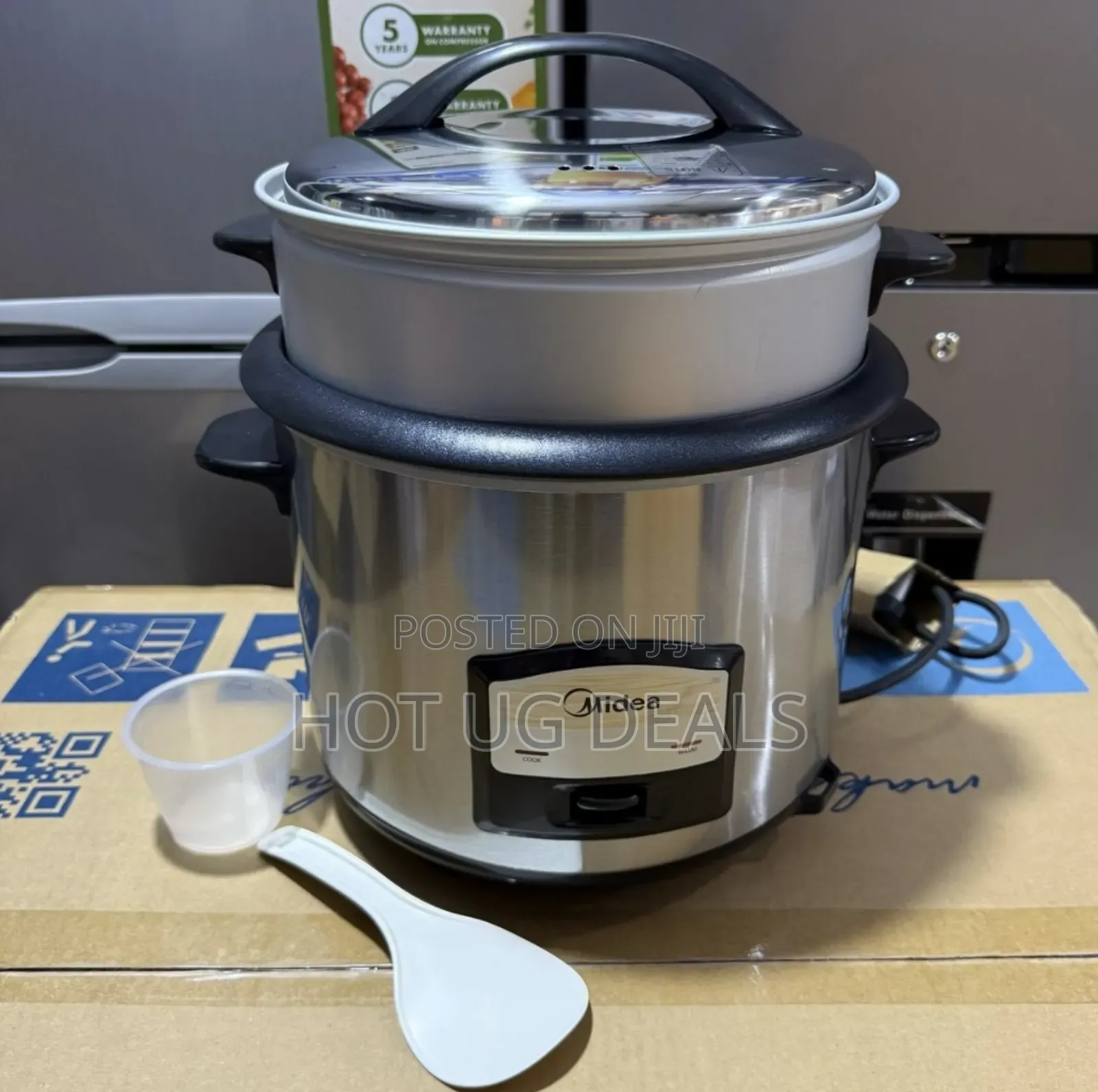 Midea 1.8l Rice Cooker With Steamer - Silver